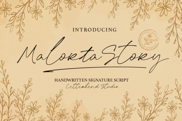 Malorta Story: A Handwritten Script for Elegant Editorial Design