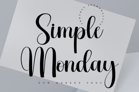 Simple Monday Font: A Fresh Script for Editorial Design
